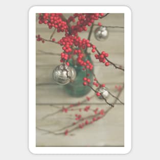 Winter Holly Berries Sticker